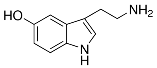 图片 3-(2-氨乙酸)吲哚 [5-羟基色胺]，Serotonin [5-HT]；analytical standard, ≥98.0% (HPLC)