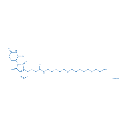图片 N-(14-氨基-3,6,9,12-四氧杂十四烷基)-2-((2-(2,6-二氧代哌啶-3-基)-1,3-二氧代异吲哚啉-4-基)氧基)乙酰胺盐酸盐，N-(14-Amino-3,6,9,12-tetraoxatetradecyl)-2-((2-(2,6-dioxopiperidin-3-yl)-1,3-dioxoisoindolin-4-yl)oxy)acetamide hydrochloride；98%