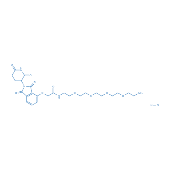 图片 N-(14-氨基-3,6,9,12-四氧杂十四烷基)-2-((2-(2,6-二氧代哌啶-3-基)-1,3-二氧代异吲哚啉-4-基)氧基)乙酰胺盐酸盐，N-(14-Amino-3,6,9,12-tetraoxatetradecyl)-2-((2-(2,6-dioxopiperidin-3-yl)-1,3-dioxoisoindolin-4-yl)oxy)acetamide hydrochloride；98%