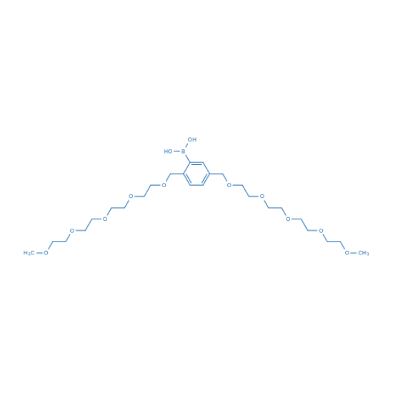 图片 (2,5-二(2,5,8,11,14-五氧十五烷基)苯基)硼酸，(2,5-Di(2,5,8,11,14-pentaoxapentadecyl)phenyl)boronic acid；98%