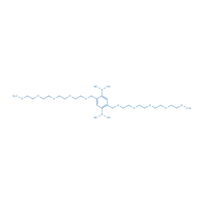 图片 (2,5-Di(2,5,8,11,14-pentaoxapentadecyl)-1,4-phenylene)diboronic acid；98%