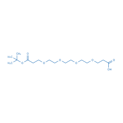 图片 羧酸PEG4羧酸叔丁酯，2,2-Dimethyl-4-oxo-3,7,10,13,16-pentaoxanonadecan-19-oic acid；98%