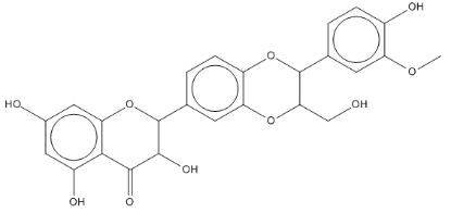 图片 水飞蓟素，Silymarin；flavonolignans