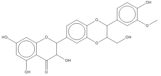 图片 水飞蓟素，Silymarin；flavonolignans