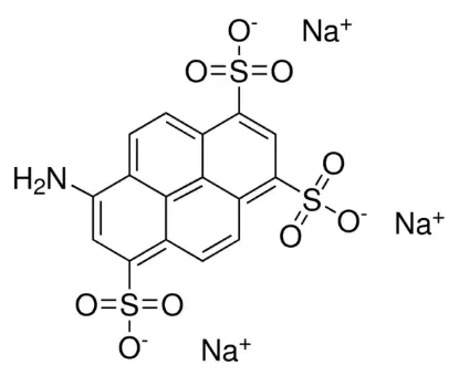 图片 8-氨基芘-1,3,6-三磺酸三钠盐，8-Aminopyrene-1,3,6-trisulfonic acid trisodium salt [APTS]；BioReagent, suitable for fluorescence, ≥96.0% (HPCE)