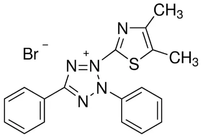 图片 噻唑蓝，Thiazolyl Blue Tetrazolium Bromide [MTT]；Calbiochem®, ≥98% (silver nitrate titration)