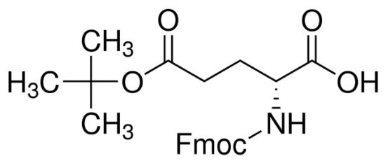 图片 N-芴甲氧羰基-D-谷氨酸 5-叔丁酯，Fmoc-D-Glu(OtBu)-OH；≥98.0% (HPLC)