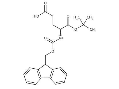 图片 N-(9-芴甲氧羰基)-d-谷氨酸 1-叔丁酯，Fmoc-D-Glu-OtBu；98%