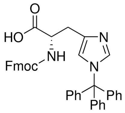 图片 N-Fmoc-N'-三苯甲基-L-组氨酸，Fmoc-His(Trt)-OH；≥98.0% (sum of enantiomers, HPLC)