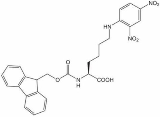 图片 N-芴甲氧羰基-N'-2,4-二硝基苯基-L-赖氨酸，Fmoc-Lys(Dnp)-OH；≥98% (TLC)