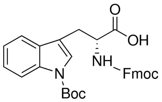 图片 Nα-芴甲氧羰基-N(in)-叔丁氧羰基-D-色氨酸，Fmoc-D-Trp(Boc)-OH；≥95.0% (HPLC)