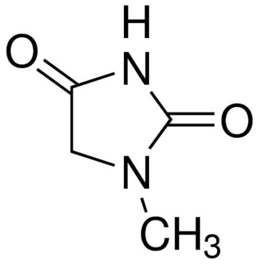 图片 1-甲基乙内酰脲 [1-甲基海因]，1-Methylhydantoin；97%
