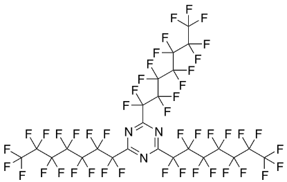 图片 2,4,6-三(十五氟庚基)-1,3,5-三嗪，2,4,6-Tris(pentadecafluoroheptyl)-1,3,5-triazine；≥98.0% (GC)