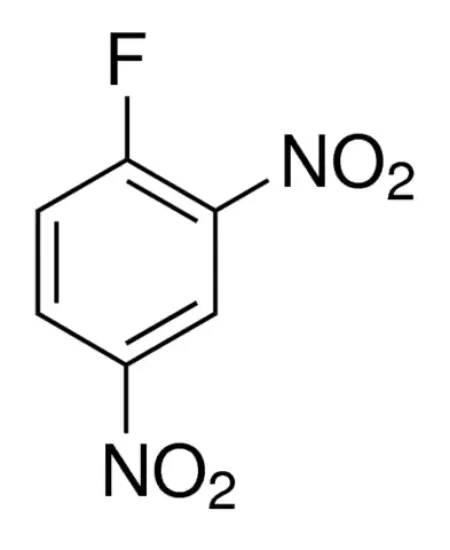 图片 2,4-二硝基氟苯，1-Fluoro-2,4-dinitrobenzene [DNFB, DNPF, FDNB]；purum p.a., ≥98.0% (GC)
