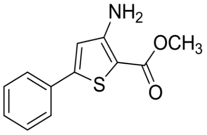 图片 3-氨基-5-苯基噻吩-2-甲酸甲酯，Methyl 3-amino-5-phenylthiophene-2-carboxylate；99%