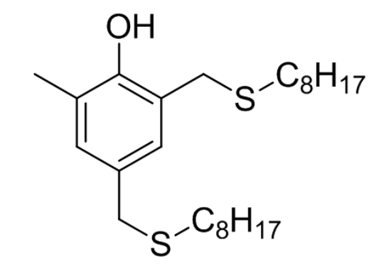 图片 4,6-二(辛硫甲基)邻甲酚，2-Methyl-4,6-bis(octylsulfanylmethyl)phenol；≥98%