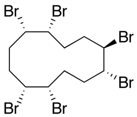 图片 β-六溴环十二烷，(1R,2S,5R,6R,9R,10S)-rel-1,2,5,6,9,10-Hexabromocyclododecane [β-HBCD]