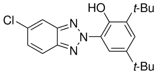 图片 2,4-二叔丁基-6-(5-氯-2H-苯并三唑-2-基)苯酚，2,4-Di-tert-butyl-6-(5-chloro-2H-benzotriazol-2-yl)phenol；98%