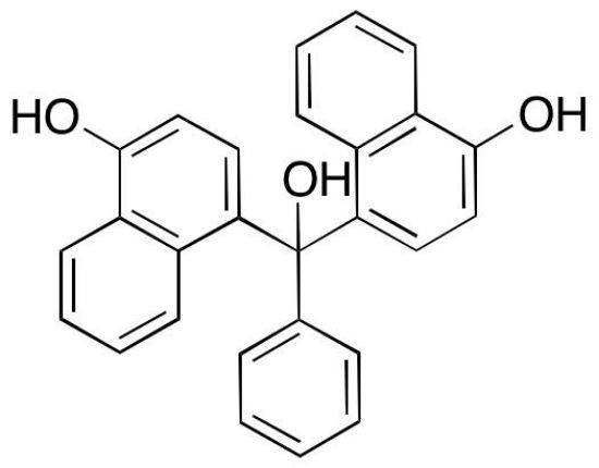 图片 双(4-羟基-1-萘基)苯甲醇，Bis-(4-hydroxy-1-naphthyl)phenylmethanol；98%