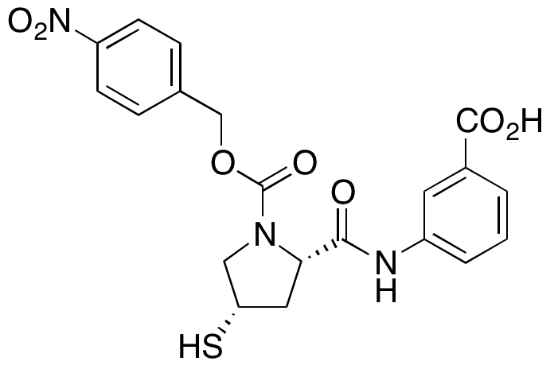 图片 厄他培南侧链，3-((2S,4S)-4-Mercapto-1-(((4-nitrobenzyl)oxy)carbonyl)pyrrolidine-2-carboxamido)benzoic acid