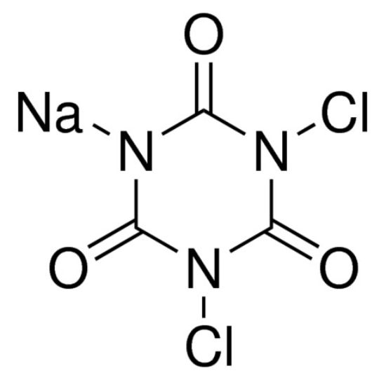 图片 二氯异氰尿酸钠，Sodium dichloroisocyanurate [NaDCC]；96%