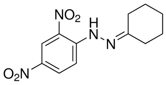 图片 环己酮-2,4-二硝基苯腙，Cyclohexanone 2,4-dinitrophenylhydrazone；≥99%