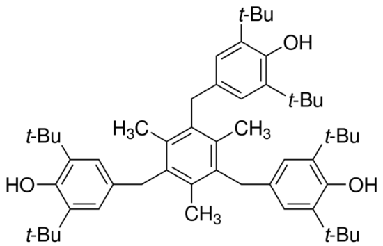 图片 1,3,5-三甲基-2,4,6-三(3,5-二 叔 -丁基-4-羟基苄基)苯 [抗氧剂330]，1,3,5-Trimethyl-2,4,6-tris(3,5-di-tert-butyl-4-hydroxybenzyl)benzene [HEMA]；99%