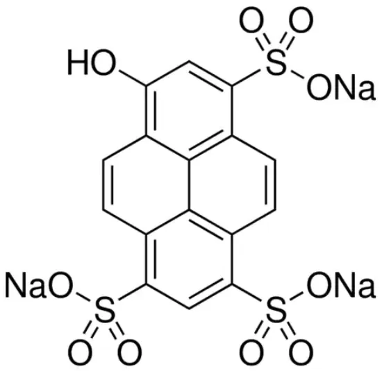 图片 8-羟基芘-1,3,6-三磺酸三钠盐 [溶剂绿7]，8-Hydroxypyrene-1,3,6-trisulfonic acid trisodium salt [HPTS]；≥96%