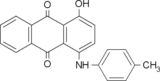 图片 1-羟基-4-(对甲苯胺基)-蒽醌 [溶剂紫13]，1-Hydroxy-4-p-toluidinoanthraquinone