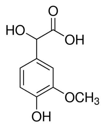 图片 DL-4-羟基-3-甲氧基扁桃酸，DL-4-Hydroxy-3-methoxymandelic acid [VMA]；≥98% (HPLC), powder
