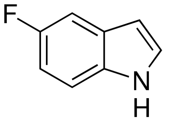 图片 5-氟吲哚，5-Fluoroindole；98%