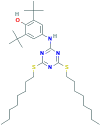 图片 抗氧剂565，4-{[4,6-Bis(octylsulfanyl)-1,3,5-triazin-2-yl]amino-2,6-di-tert-butylphenol；≥98%