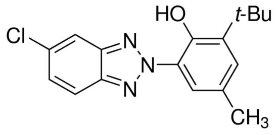 图片 2-(2'-羟基-3'-叔丁基-5'-甲基苯基)-5-氯苯并三唑，2-tert-Butyl-6-(5-chloro-2H-benzotriazol-2-yl)-4-methylphenol；98%