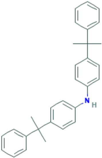 图片 4,4'-双(α,α-二甲基苄基)二苯胺 [抗氧剂KY-405]，4,4'-Bis(alpha,alpha-dimethylbenzyl)diphenylamine；≥98.0%(GC)