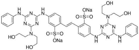 图片 荧光增白剂28二钠盐溶液，Fluorescent Brightener 28 disodium salt solution；used as a stain and brightening agent