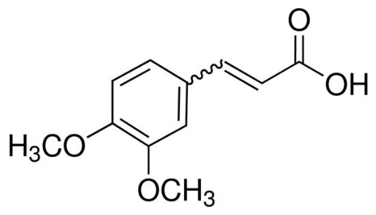 图片 3,4-二甲氧基肉桂酸 [主要为反式]，3,4-Dimethoxycinnamic acid；predominantly trans, 99%