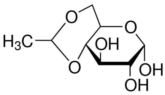 图片 4,6-O-亚乙基-α-D-葡萄糖，4,6-O-Ethylidene-α-D-glucose