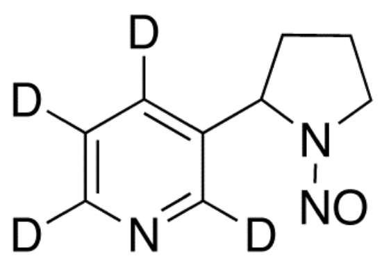 图片 rac-N’-亚硝基降烟碱-d4，rac N’-Nitrosonornicotine-d4