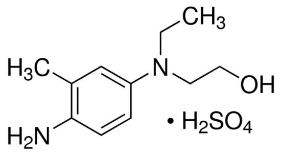 图片 4-(N-乙基-N-羟乙基)-2-甲基苯二胺硫酸盐硫酸盐，N4-Ethyl-N4-(2-hydroxyethyl)-2-methyl-1,4-phenylenediamine sulfate salt；suitable for photographic applications, ≥98%