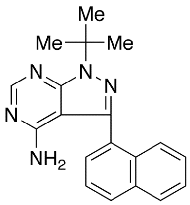 图片 4-氨基-1-叔丁基-3-(1'-萘基)吡唑并[3,4-d]嘧啶，4-Amino-1-tert-butyl-3-(1’-naphthyl)pyrazolo[3,4-d]pyrimidine [1-NA-PP1, PP1 Analog]