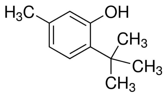 图片 2-叔丁基-5-甲基苯酚，2-tert-Butyl-5-methylphenol；95%
