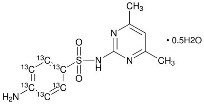 图片 磺胺二甲嘧啶-(苯基-13C6) 半水合物，Sulfamethazine-(phenyl-13C6) hemihydrate；VETRANAL®, analytical standard