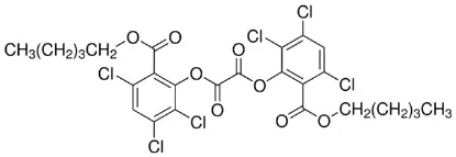 图片 双(2-戊氧羰基-3,5,6-三氯苯基)草酸酯，Bis(2-carbopentyloxy-3,5,6-trichlorophenyl) oxalate [CPPO]；≥96.5% (by AgNO3, titration)