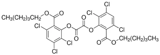 图片 双(2-戊氧羰基-3,5,6-三氯苯基)草酸酯，Bis(2-carbopentyloxy-3,5,6-trichlorophenyl) oxalate [CPPO]；≥96.5% (by AgNO3, titration)