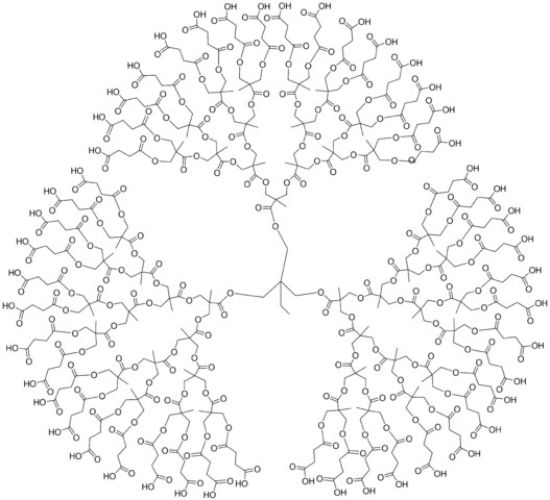 图片 bis-MPA-COOH dendrimer [G4-TMP-COOH]；trimethylol propane core, generation 4