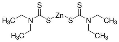图片 二乙基二硫代氨基甲酸锌，Zinc diethyldithiocarbamate [ZDTC]；97%