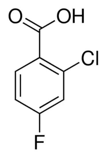 图片 2-氯-4-氟苯甲酸，2-Chloro-4-fluorobenzoic acid；99%