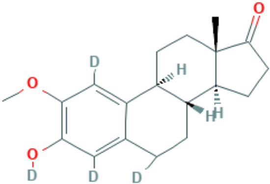 图片 2-甲氧基雌酮-1,4,16,16-d4，2-Methoxyestrone-1,4,16,16-d4
