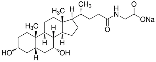 图片 甘氨鹅脱氧胆酸钠，Sodium glycochenodeoxycholate；≥97.0% (HPLC)