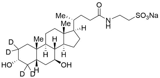 图片 牛磺熊去氧胆酸2,2,4,4-d4钠盐，Tauroursodeoxycholic Acid 2,2,4,4-d4 Sodium Salt